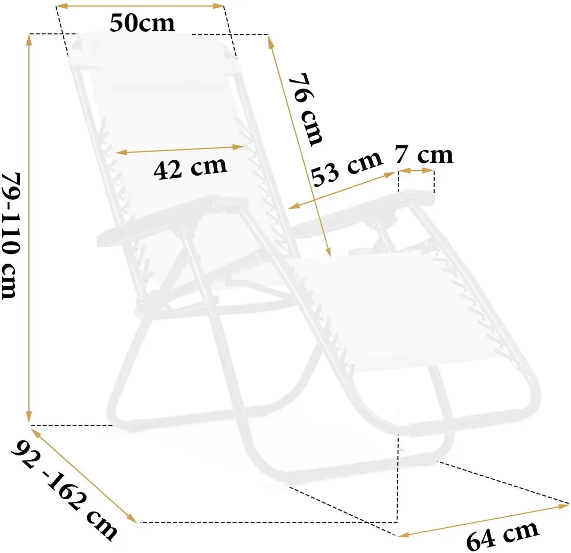 Set de șezlonguri Sofotel ChillWell 286201-2 (Light Grey/Black)