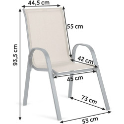 Set scaune Sofotel SO-980 298002-4 (Beige/Black) Thumb