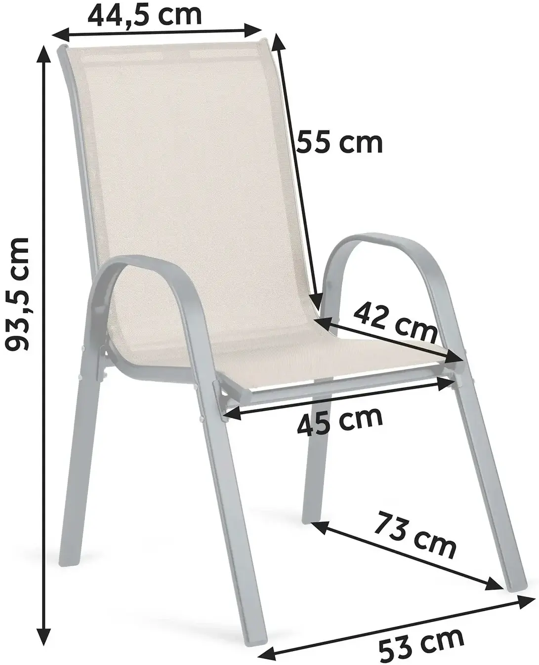 Set scaune Sofotel SO-980 298002-4 (Beige/Black) - 3