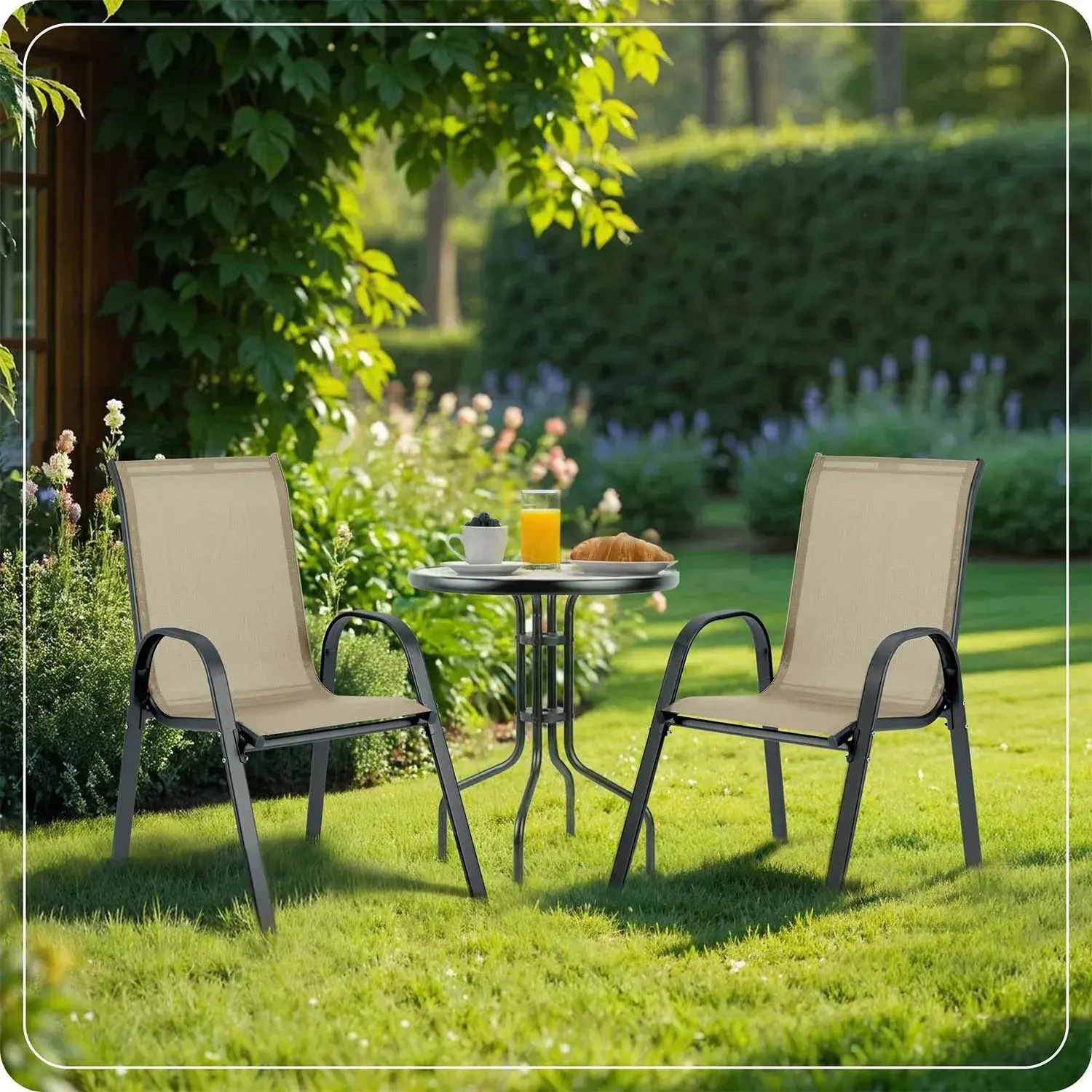 Set scaune Sofotel SO-980 298002-4 (Beige/Black) - 4