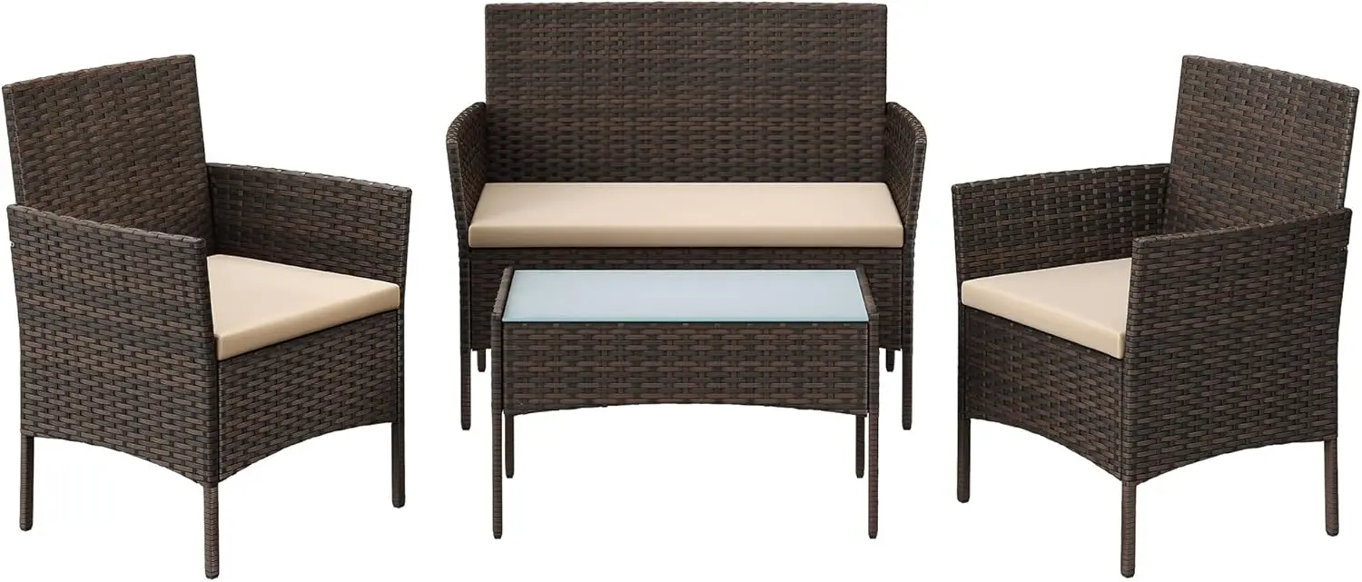 Set mobilier de gradina Songmics GGF004K05 (Brown/Taupe) - 2