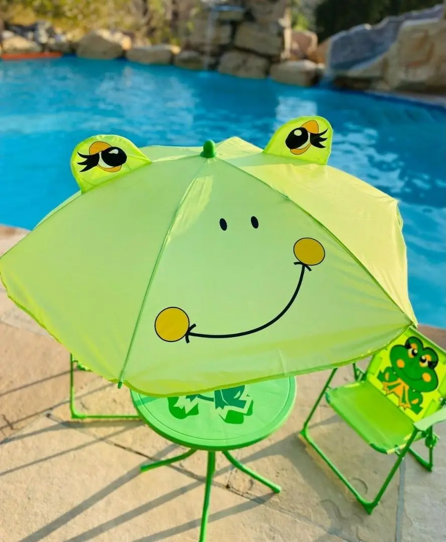 Set mobilier de gradină pentru copii Strend Pro Melisenda Frog 1+2 (Green)