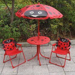 Set mobilier de gradina pentru copii Strend Pro Melisenda Ladybug 1+2 (Red) Thumb