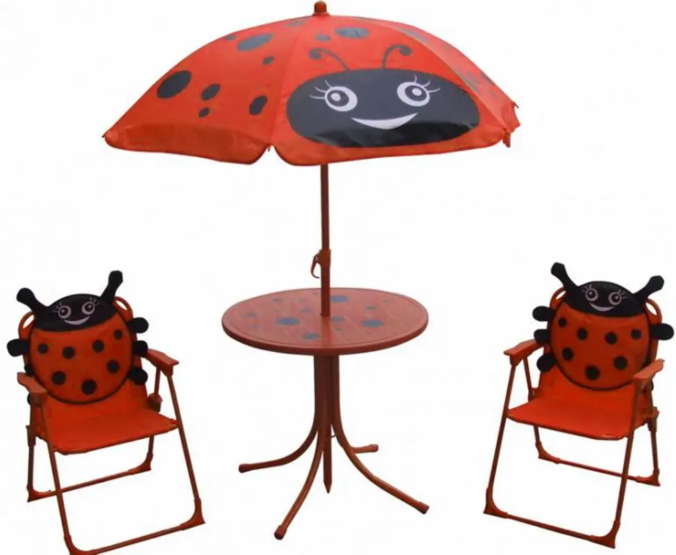 Set mobilier de gradina pentru copii Strend Pro Melisenda Ladybug 1+2 (Red)