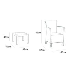 Set mobilier de gradina Strend Pro Rosario (Brown/Warm) Thumb