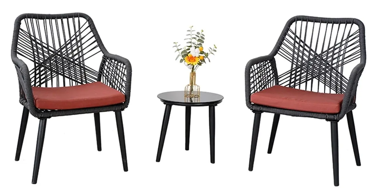 Комплект садовой мебели Waltz Square F5519 (Black/Terracotta) - 2