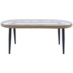 Set mobilier de gradina Tempo Kondela Araly (Natural/Beige/Black) Thumb