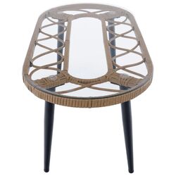 Set mobilier de gradina Tempo Kondela Araly (Natural/Beige/Black) Thumb