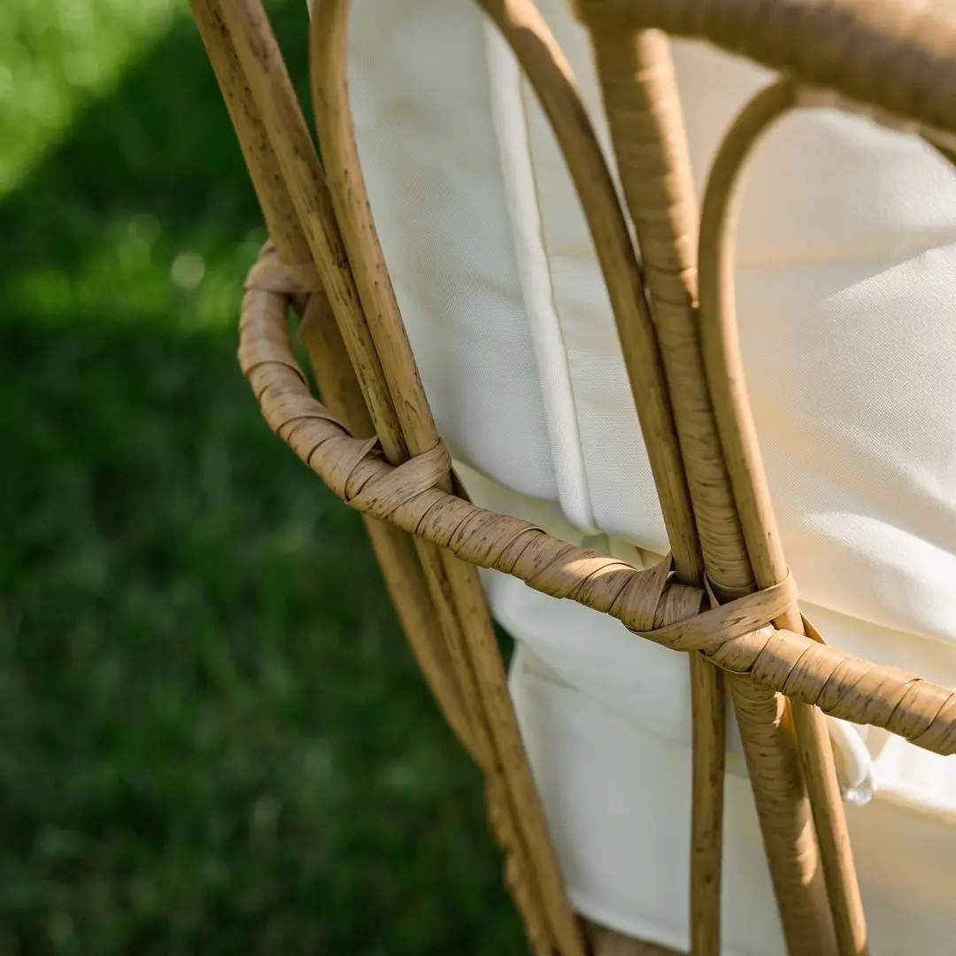 Set mobilier de gradina Tempo Kondela Araly (Natural/Beige/Black)