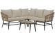 Set mobilier de gradina Tempo Kondela Araly (Natural/Beige/Black)