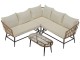 Set mobilier de gradina Tempo Kondela Araly (Natural/Beige/Black)