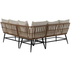 Set mobilier de gradina Tempo Kondela Araly (Natural/Beige/Black) Thumb