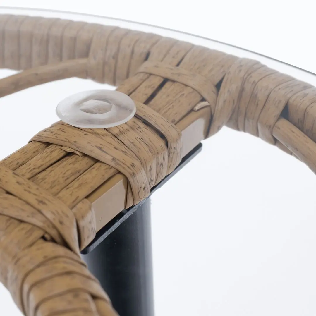 Set mobilier de gradina Tempo Kondela Araly (Natural/Beige/Black)