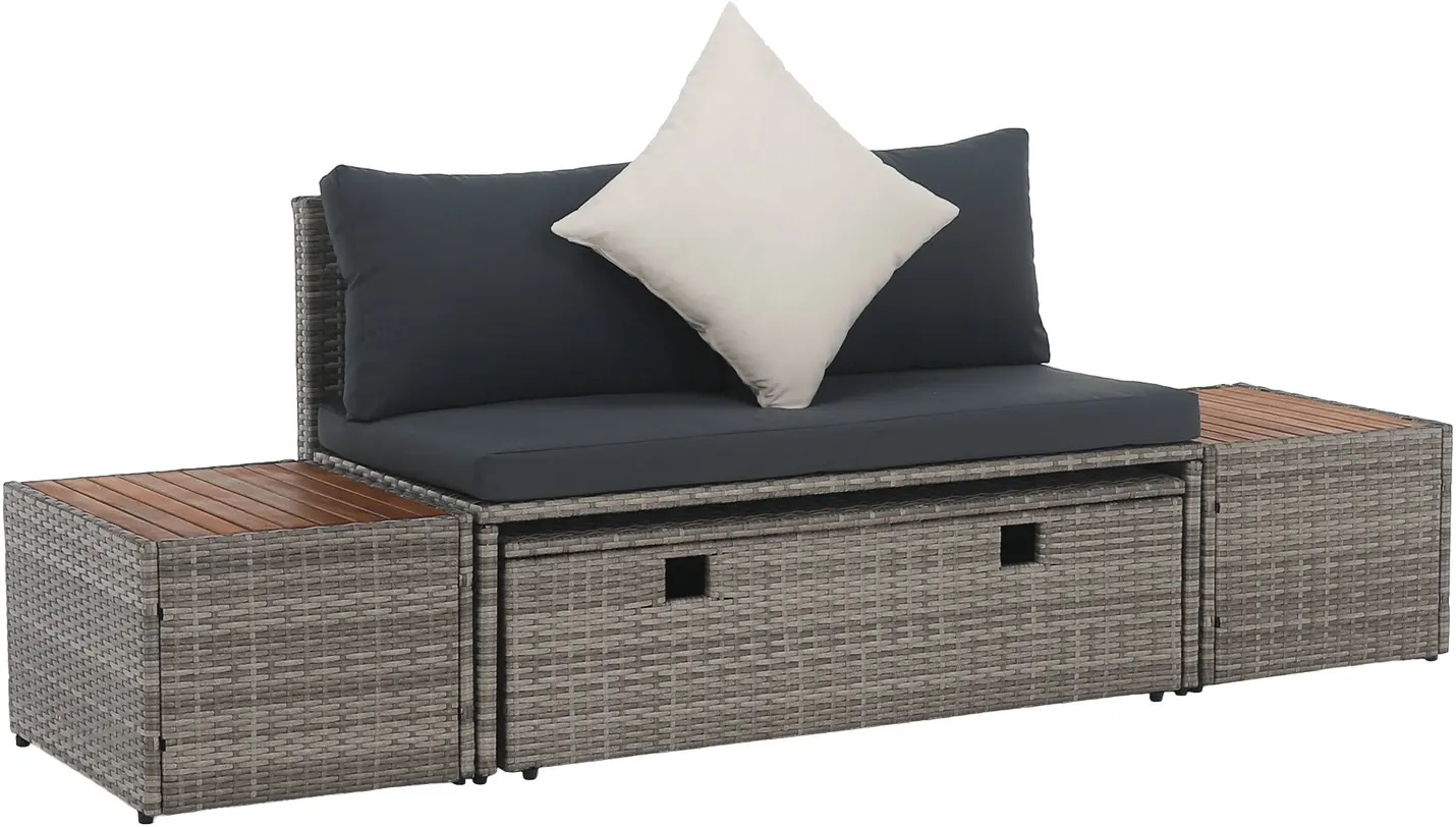 Set mobilier de gradina Tempo Kondela Debra (Gray/Natural)