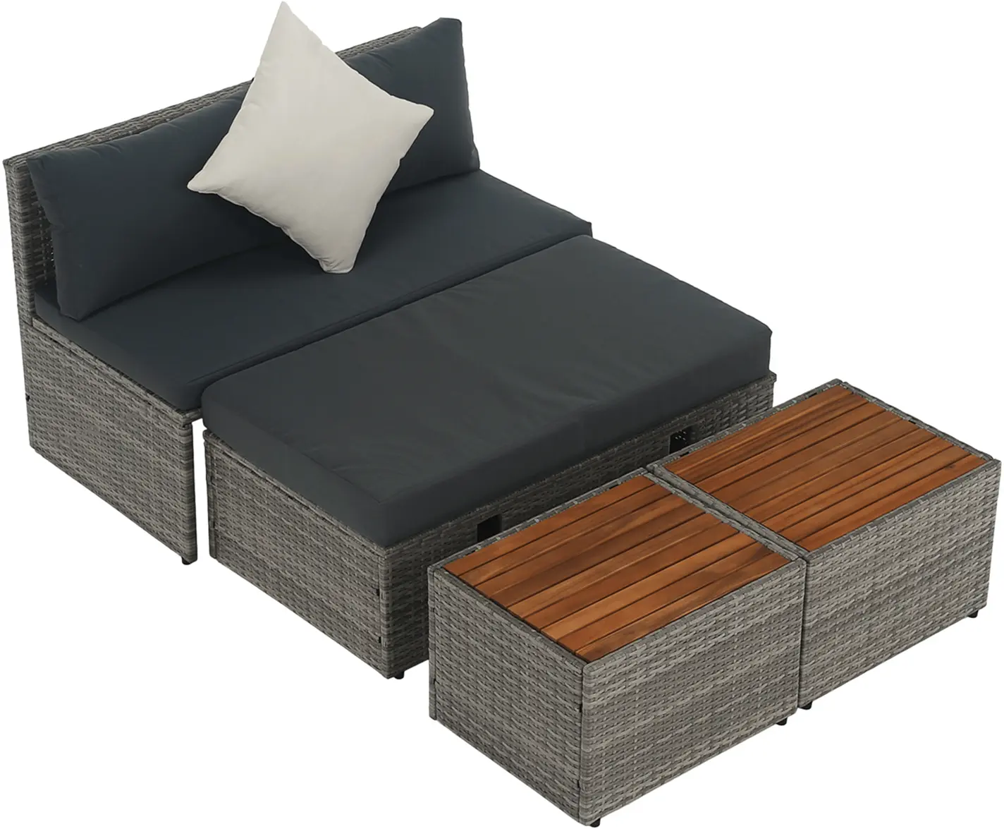 Set mobilier de gradina Tempo Kondela Debra (Gray/Natural)