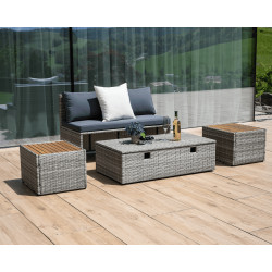 Set mobilier de gradina Tempo Kondela Debra (Gray/Natural)