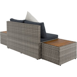 Set mobilier de gradina Tempo Kondela Debra (Gray/Natural) Thumb