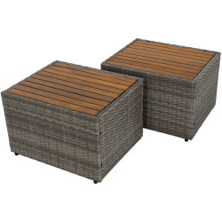 Set mobilier de gradina Tempo Kondela Debra (Gray/Natural) Thumb