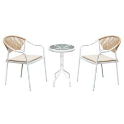 Set mobilier de gradina Tempo Kondela Elior (White/Beige) Thumb