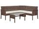 Set mobilier de gradina Tempo Kondela Fariel (Brown/Beige)