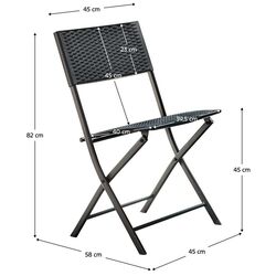 Set mobilier de gradina Tempo Kondela Faruk (Black) Thumb