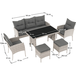 Комплект садовой мебели Tempo Kondela Lalen TK-0000371811 (Light Gray/Gray) Thumb