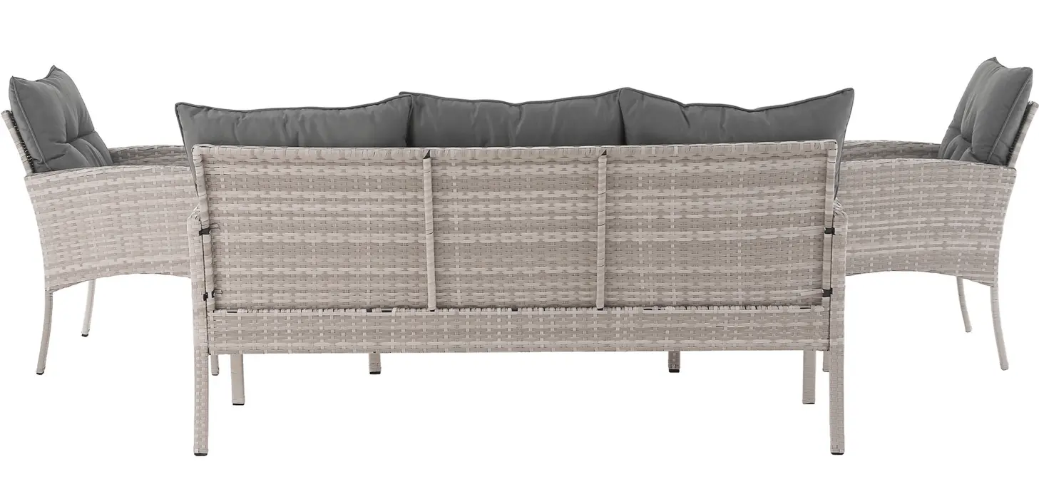 Комплект садовой мебели Tempo Kondela Lalen TK-0000371811 (Light Gray/Gray) - 3