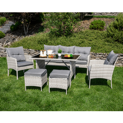 Set mobilier de gradina Tempo Kondela Lalen TK-0000371811 (Light Gray/Gray)