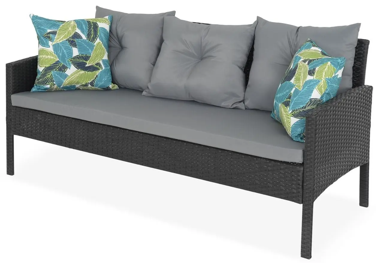 Комплект садовой мебели Tempo Kondela Leron (Black/Grey) - 3