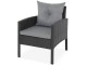 Set mobilier de gradina Tempo Kondela Leron (Black/Grey)