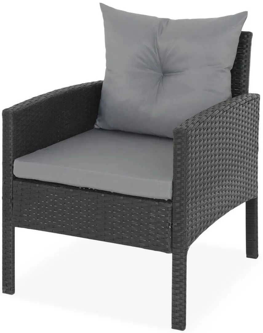 Комплект садовой мебели Tempo Kondela Leron (Black/Grey) - 6