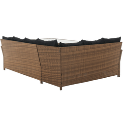 Комплект садовой мебели Tempo Kondela Madul TK-0000371809 (Light Brown/Black) Thumb