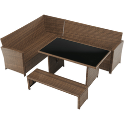 Комплект садовой мебели Tempo Kondela Madul TK-0000371809 (Light Brown/Black) Thumb