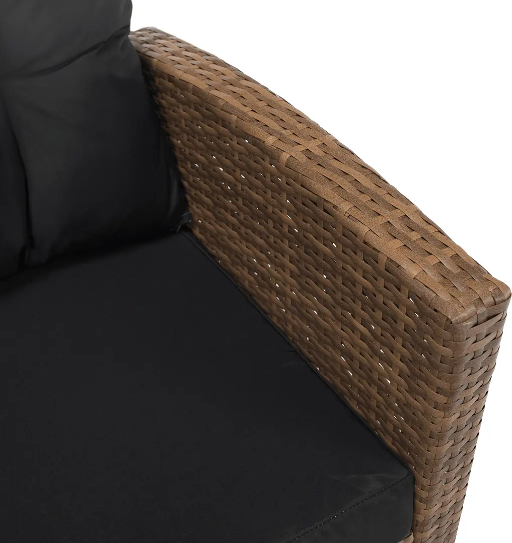 Комплект садовой мебели Tempo Kondela Madul TK-0000371809 (Light Brown/Black)