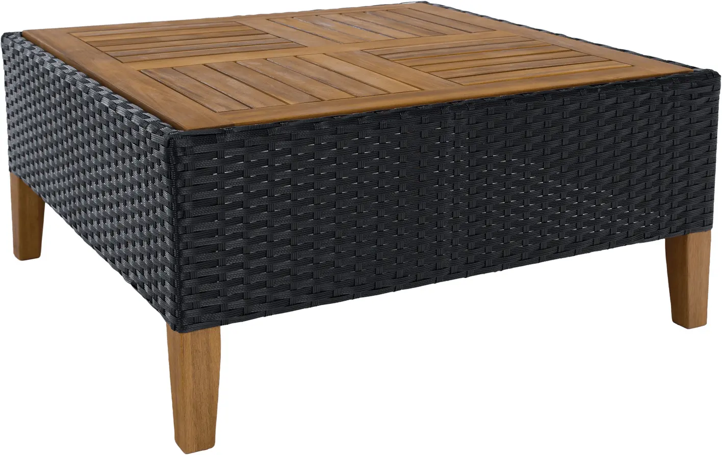Set mobilier de gradina Tempo Kondela Malkom (Black/Gray/Natural) - 6