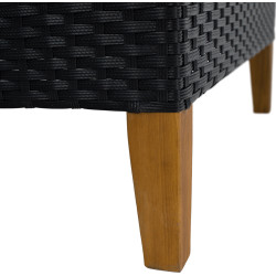 Set mobilier de gradina Tempo Kondela Malkom (Black/Gray/Natural) Thumb