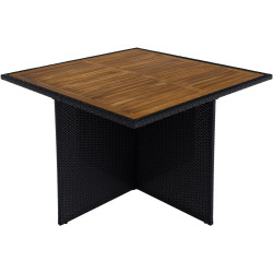 Set mobilier de gradina Tempo Kondela Melford (Black/Natural/Cream) Thumb