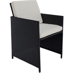 Set mobilier de gradina Tempo Kondela Melford (Black/Natural/Cream) Thumb