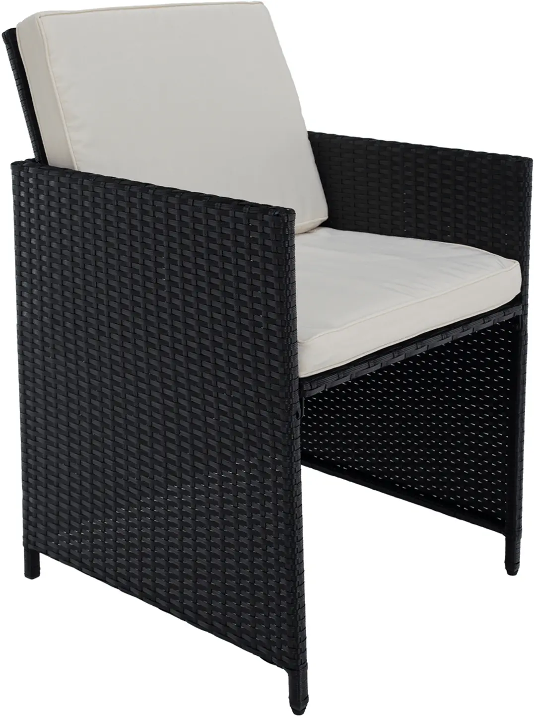 Set mobilier de gradina Tempo Kondela Melford (Black/Natural/Cream)