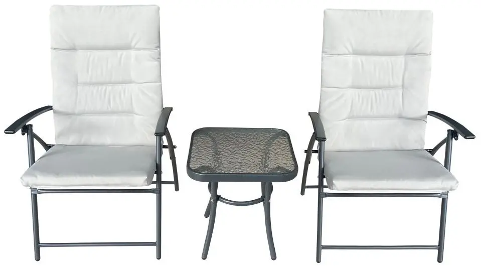 Set mobilier de gradina Tempo Kondela Muson (Grey/Dark Grey)