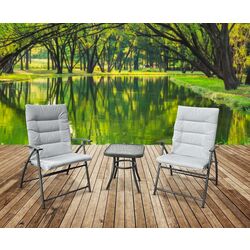 Set mobilier de gradina Tempo Kondela Muson (Grey/Dark Grey)