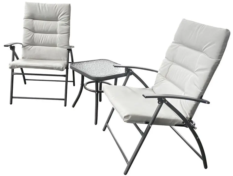 Set mobilier de gradina Tempo Kondela Muson (Grey/Dark Grey)