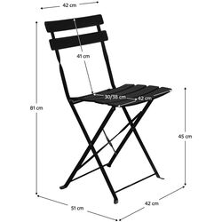 Set mobilier de gradina Tempo Kondela Obax (Black) Thumb