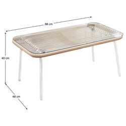 Set mobilier de gradina Tempo Kondela Palny (White/Beige) Thumb