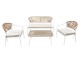 Set mobilier de gradina Tempo Kondela Palny (White/Beige)