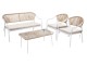 Set mobilier de gradina Tempo Kondela Palny (White/Beige)