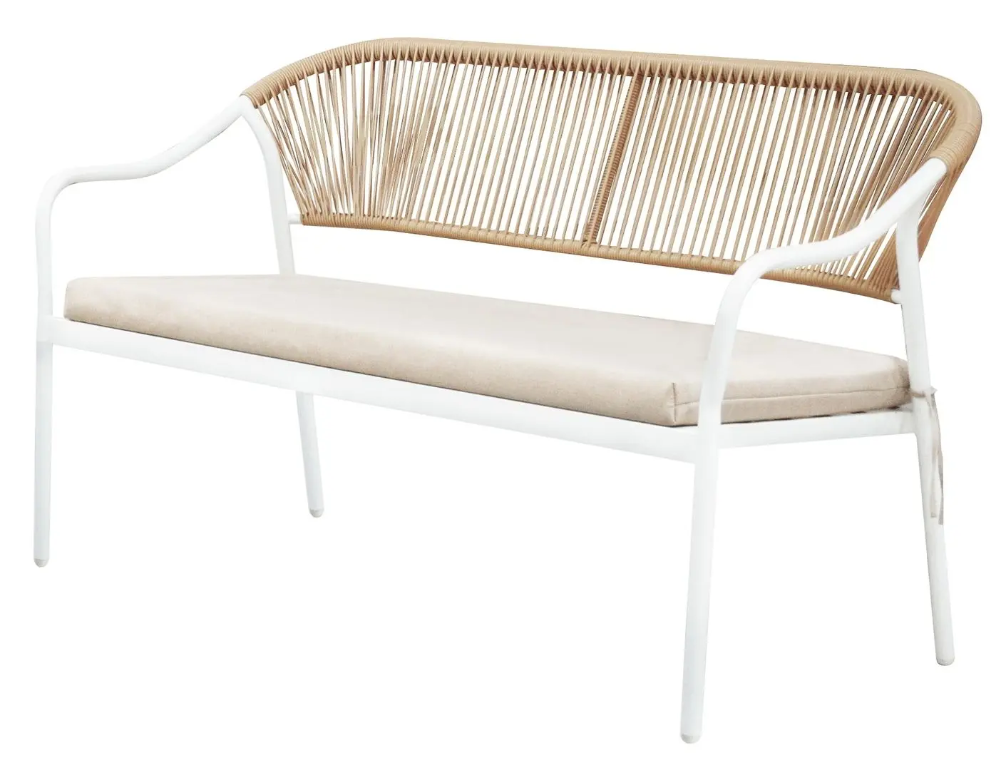 Set mobilier de gradina Tempo Kondela Palny (White/Beige)