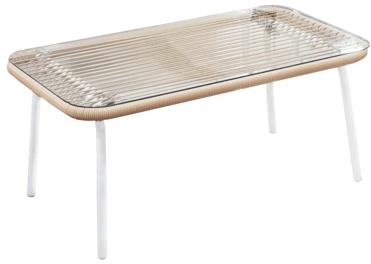 Set mobilier de gradina Tempo Kondela Palny (White/Beige)