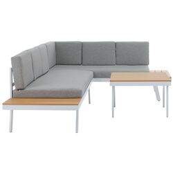 Set mobilier de gradina Tempo Kondela Pelor (White/Oak/Light Grey) Thumb