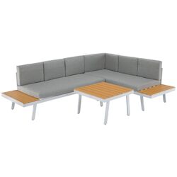 Set mobilier de gradina Tempo Kondela Pelor (White/Oak/Light Grey) Thumb